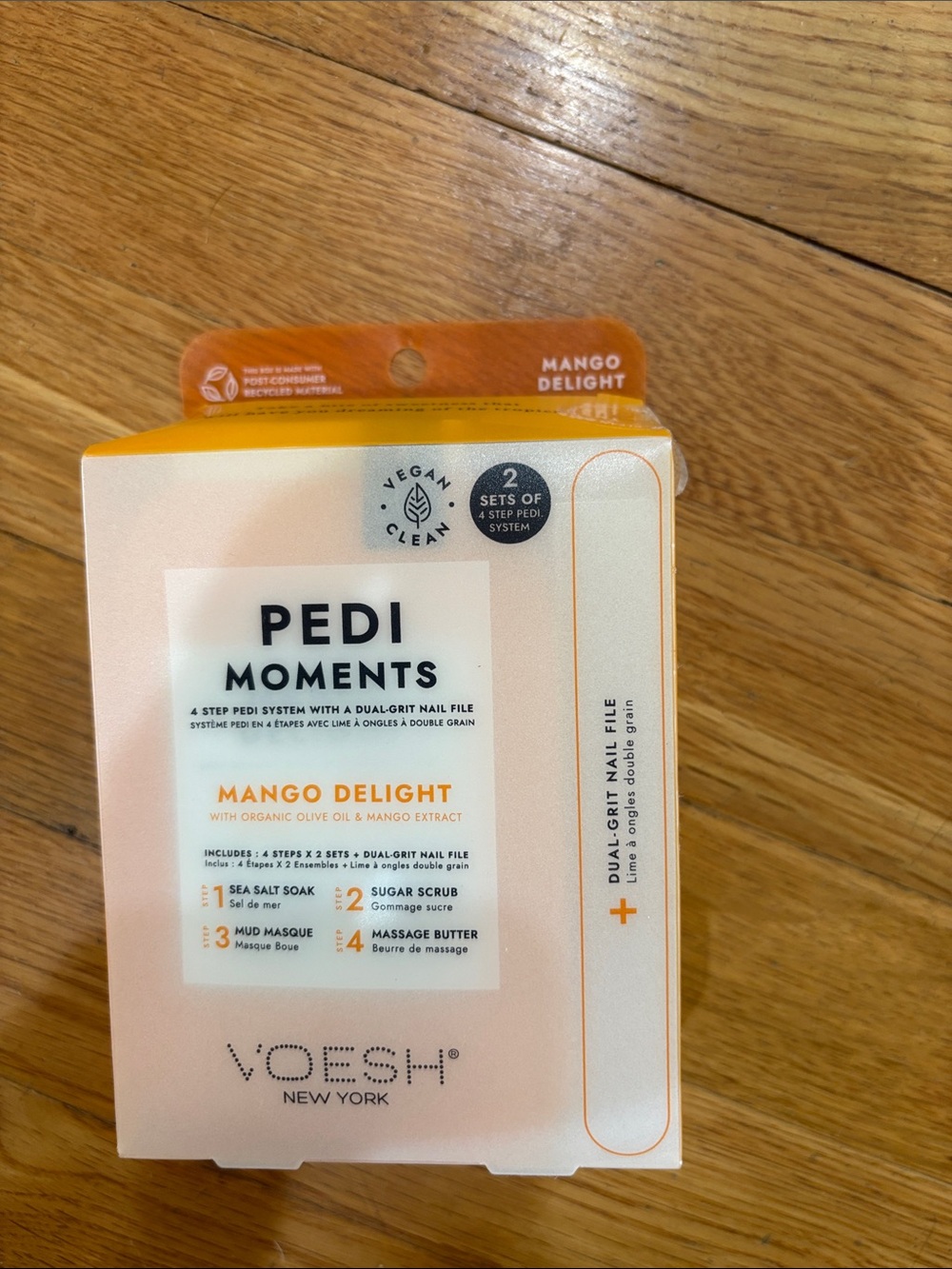 Voesh Pedi Moments Mango Delight Foot Care Set — Peach-Orange